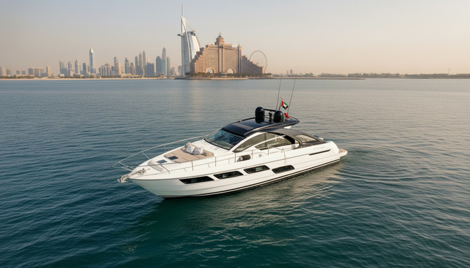 Luftaufnahme der Mystic Duchess 52 ft in Dubai Marina