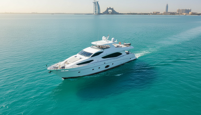 Vista aérea del Moonlight Explorer 101 ft en Dubai Marina