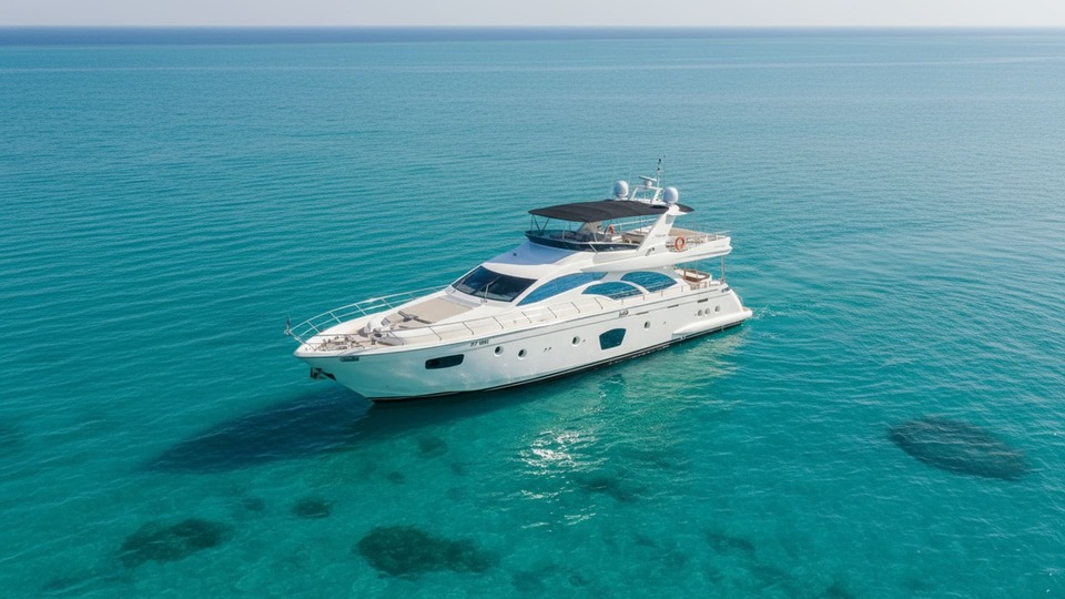 Starlight Dream 75 ft aerial view at Dubai Marina