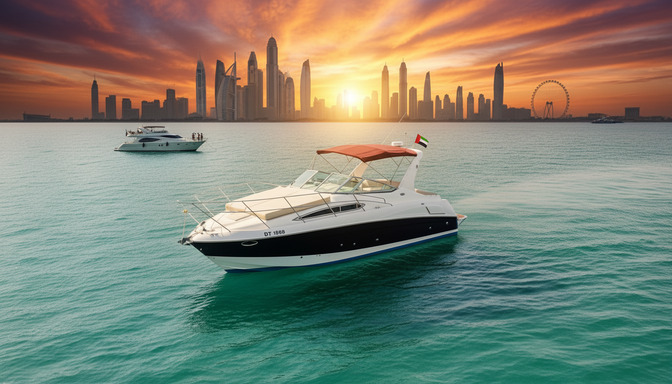 Breeze Ocean 33 ft aerial view at Dubai Marina