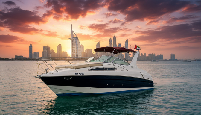 Breeze Ocean 33 ft luxury yacht at Dubai Marina
