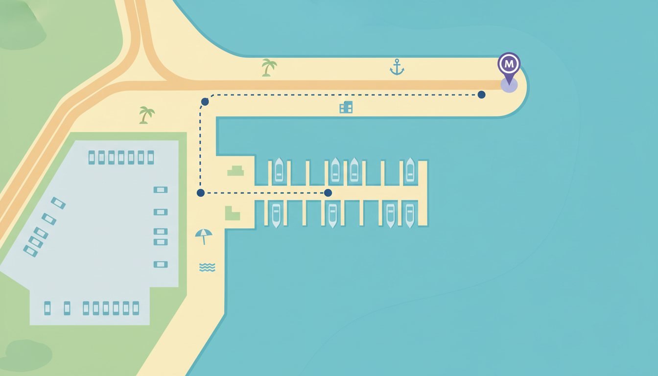 Map: Yacht Rental Along JBR